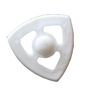 Small Triangle cleaner, Compact with a convex center—designed for easy bouncing and effective contact with fine mesh sizes